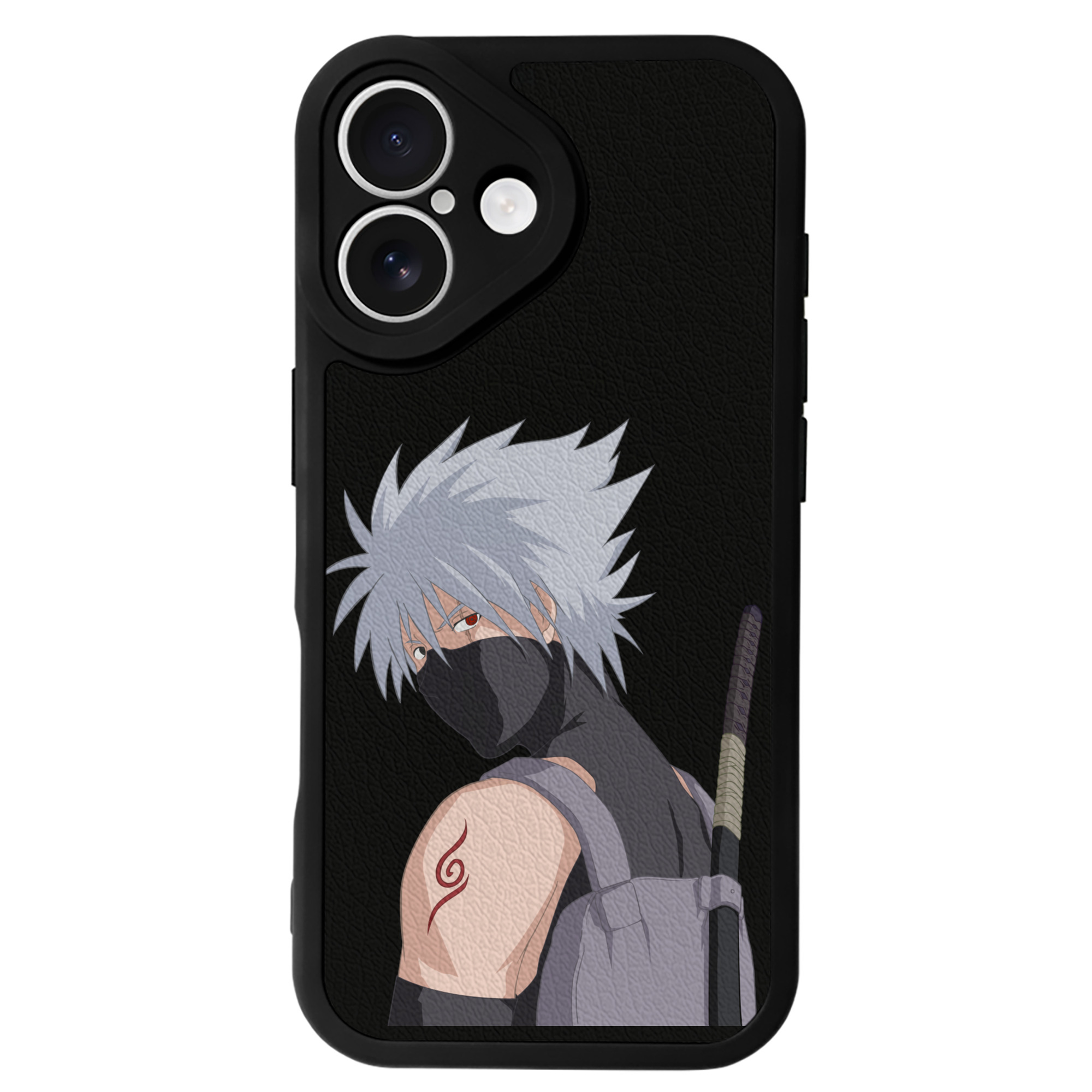 （画像用） NARUTO -ナルト- はたけ カカシ Hatake Kakashi 【iPhone 16シリーズ対応】シリコンスマホケース（レザー調） 材質：シリコン